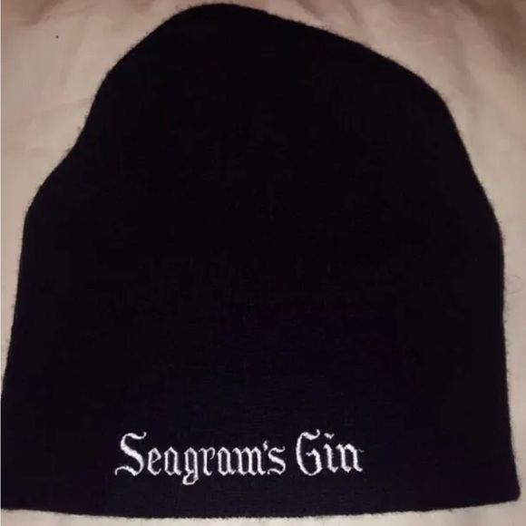 Seagram's Gin.. Limited Edition.. Logo Knit Beanie... Black.. New - Picture 1 of 3